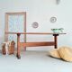 Old solid wood bench
