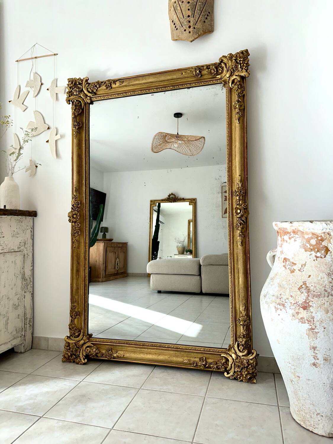 Antique mirror from the 19th century.