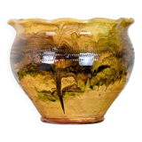 Glazed earthenware planter