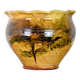 Glazed earthenware planter