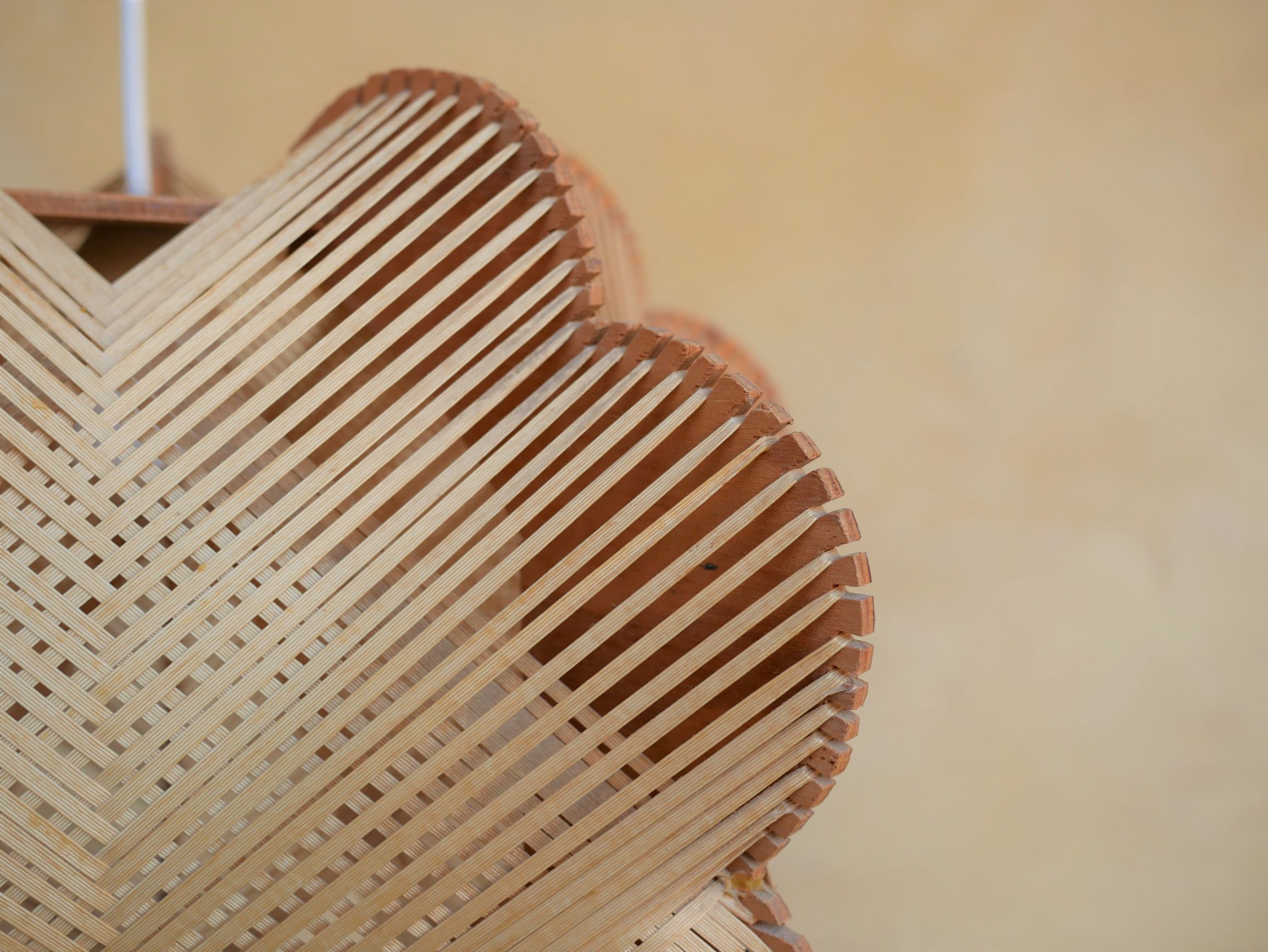 Suspension scandinave vintage bois et fil
