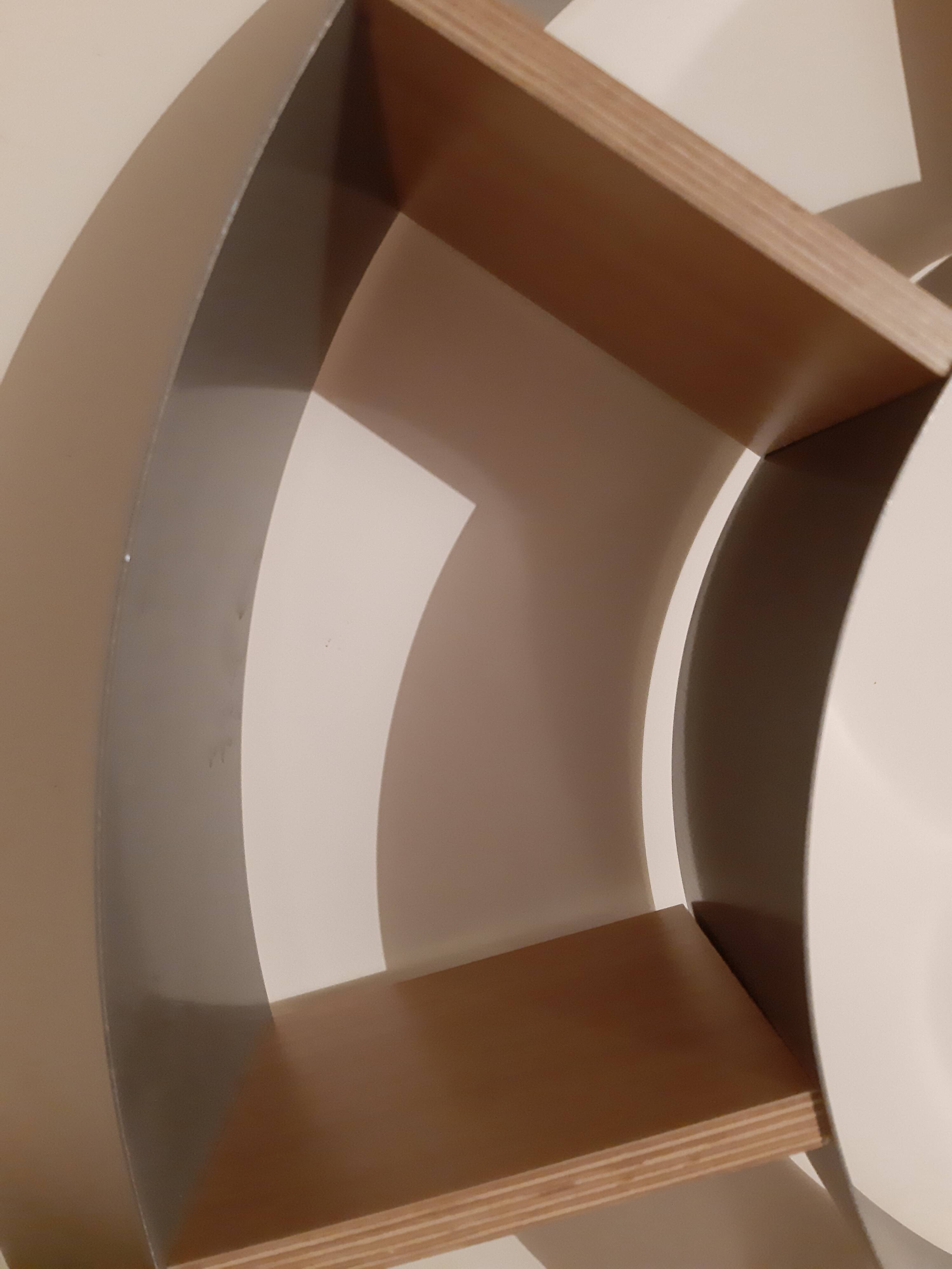 Wall shelf cd small spiral books chiocciola from tomasucci