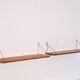 Pair of Danish teak and brass shelves 1960