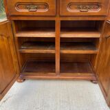 Buffet anglais 2 portes 2 tiroirs bois massif merisier satin