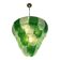 Modern Green Petals Murano-Style Glass Chandelier