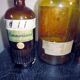 6 bottles of old amber and green pharmacy