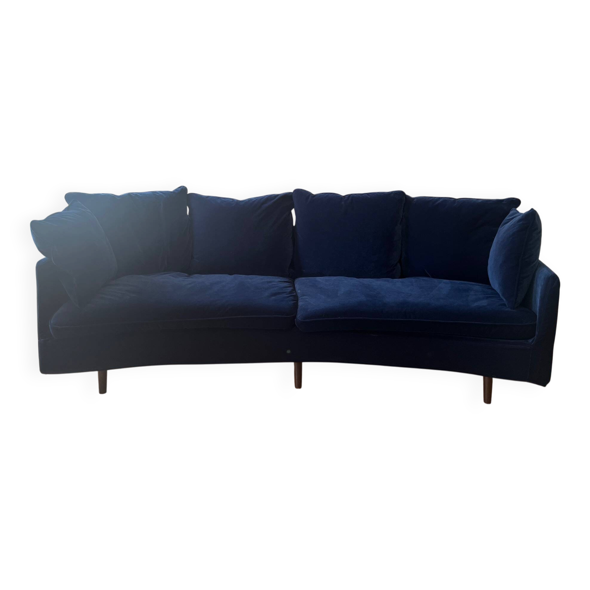 Elegant 4-seater sofa and its matching armchair - Good condition