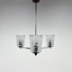 Vintage Chrome & Glass Chandelier, 1970's