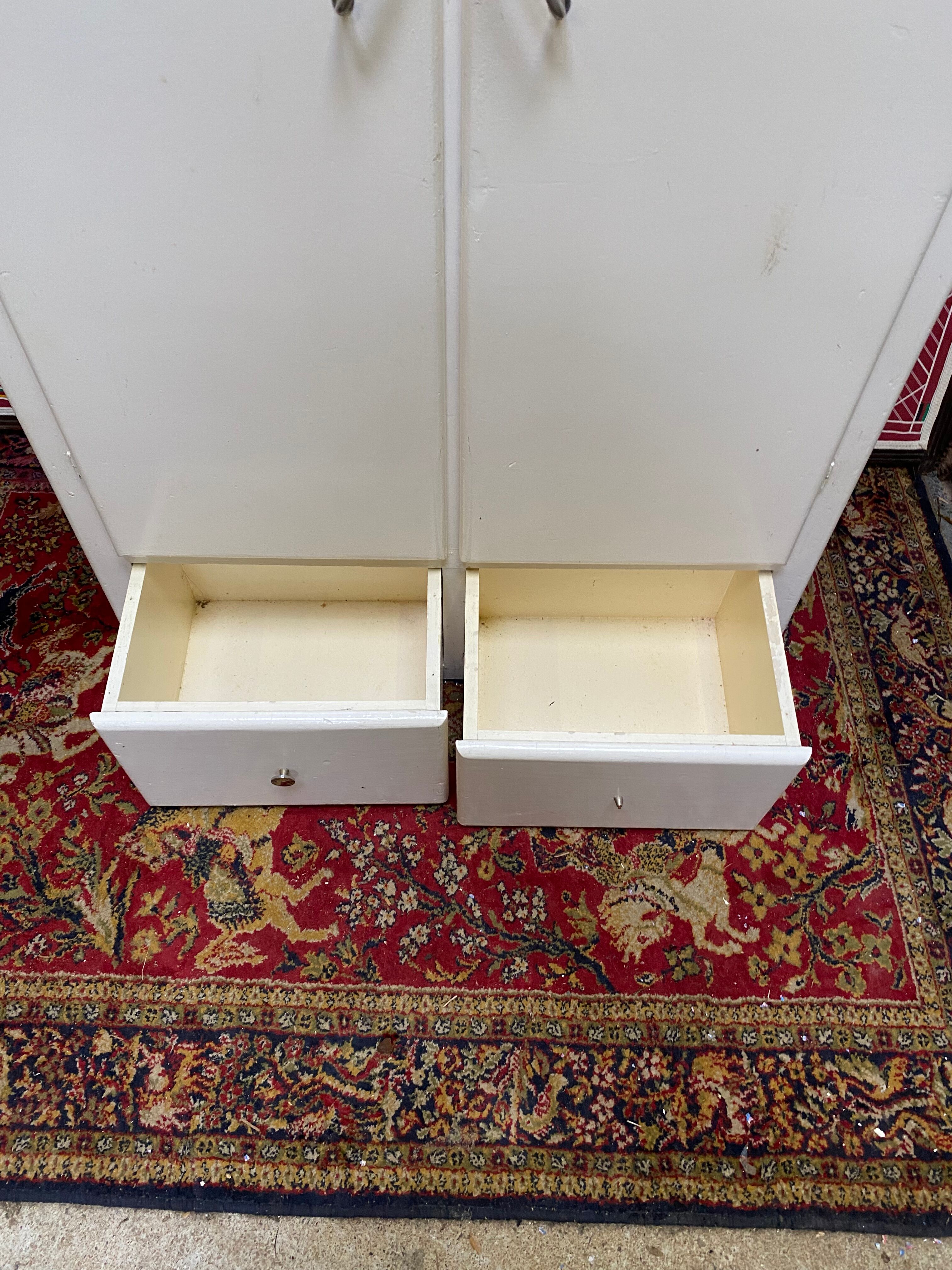 Parisian wardrobe 50s, two doors, two drawers