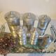 Aluminum and brass spice jars