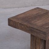 Paire de tables d'appoint en bois Wabi-Sabi, Belgique 1950