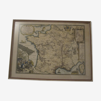 Cheese and vineyard map frame