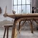 1950s rattan table with ceramic top