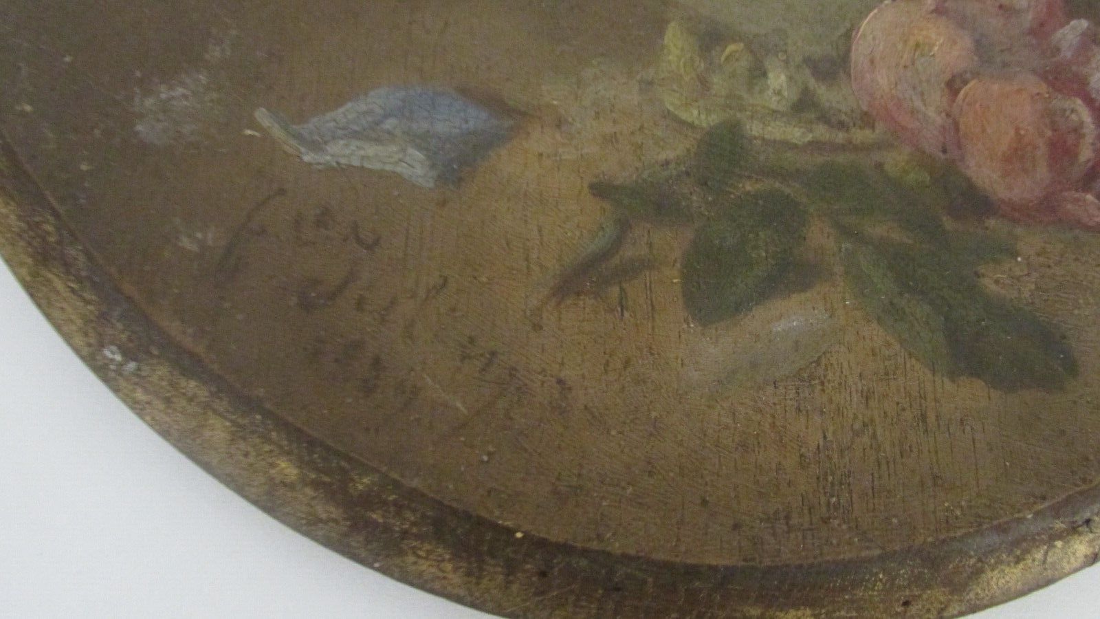 Paire de médaillons nature morte XlXe siècle