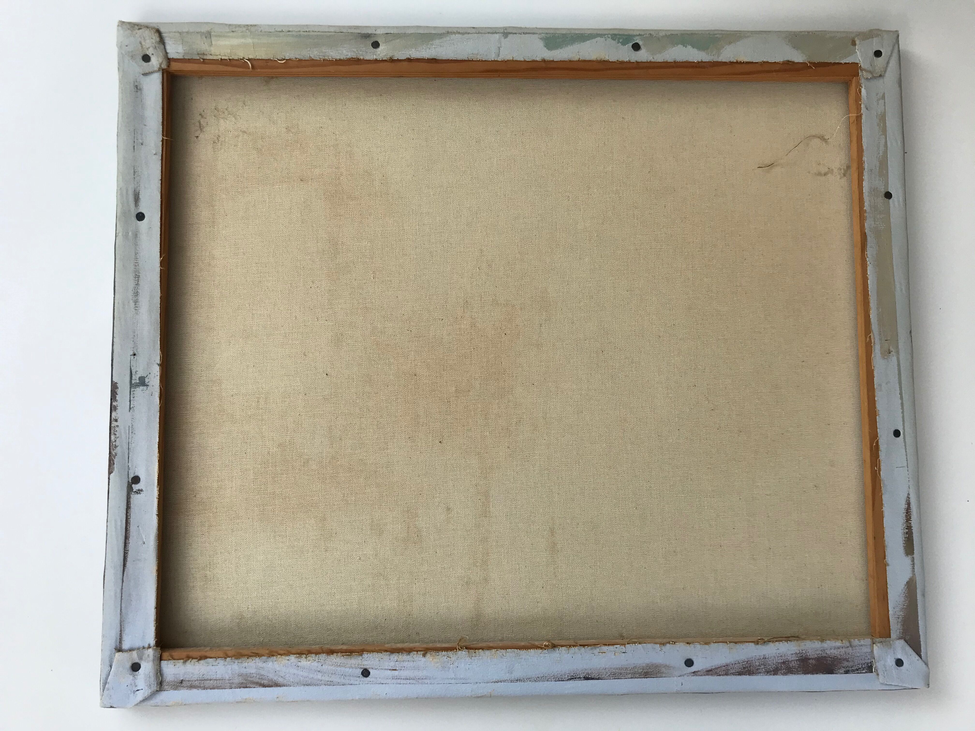 Table oil on canvas signed Burnett