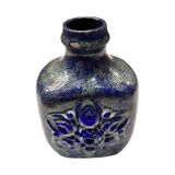 Vase en céramique bleu cobalt, grand format, Strehla Keramik, Allemagne, années 1960