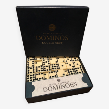 Boîte de dominos double 9 "house of marbles"