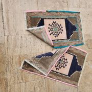 Set of 2 vintage handmade Turkish rugs 51x82 cm