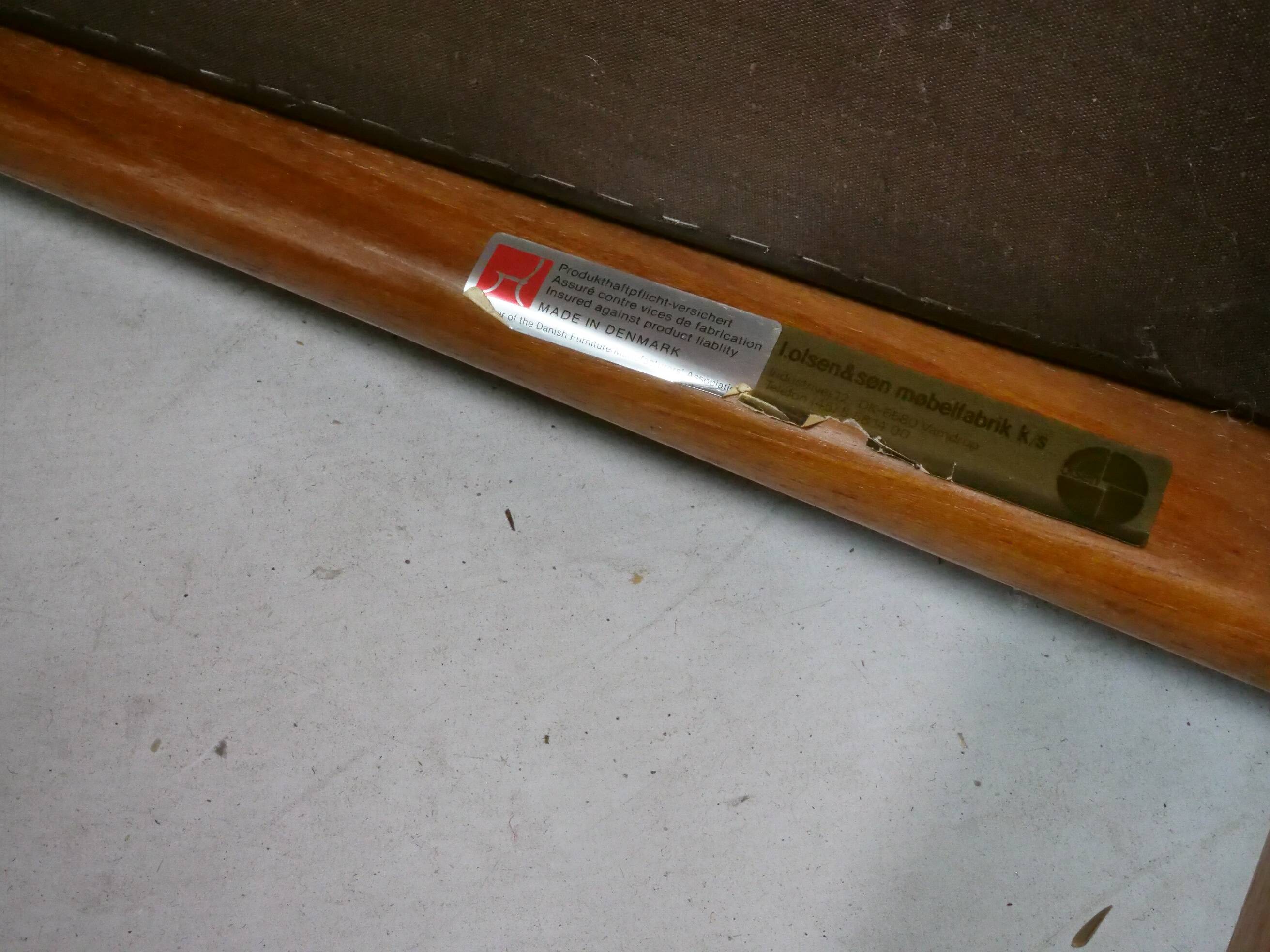 Teak Highback Lounge Chairs by L. Olsen & Søn, Set of 2, Denmark, 1960s