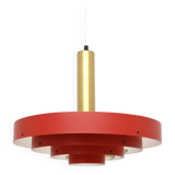 Red Scandinavian lamp, Denmark 1960s