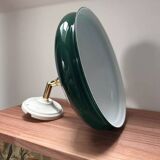 Tilting wall light in green opaline and ceramic