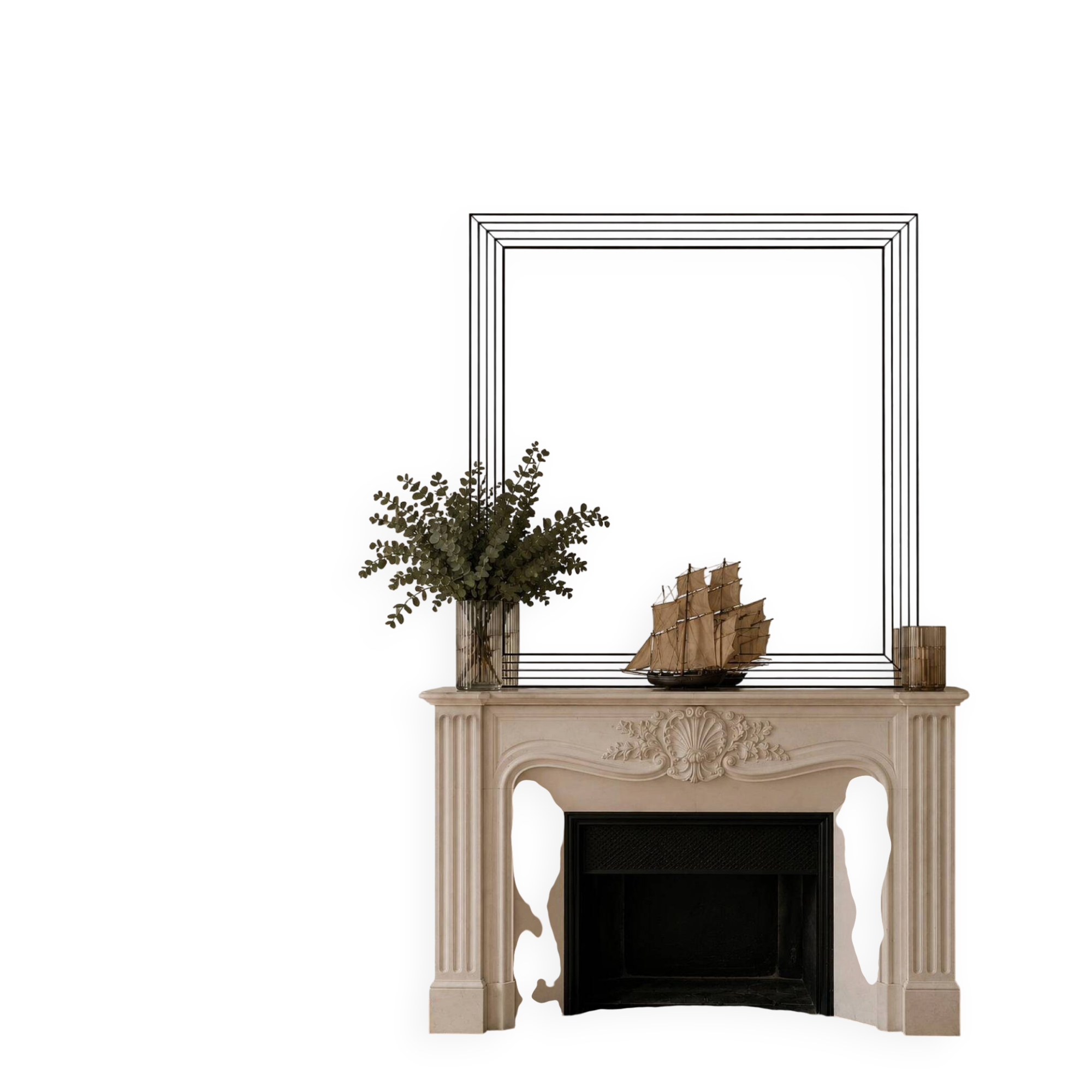 Large numbered Deknudt mirror