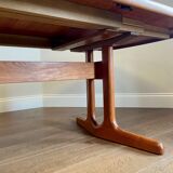 Vintage teak rectangle extendable dining table by AM Mobler Denmark