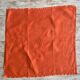 Old tablecloth & its 12 damask napkins numbered "JB" color apricot - linen - 12 covers