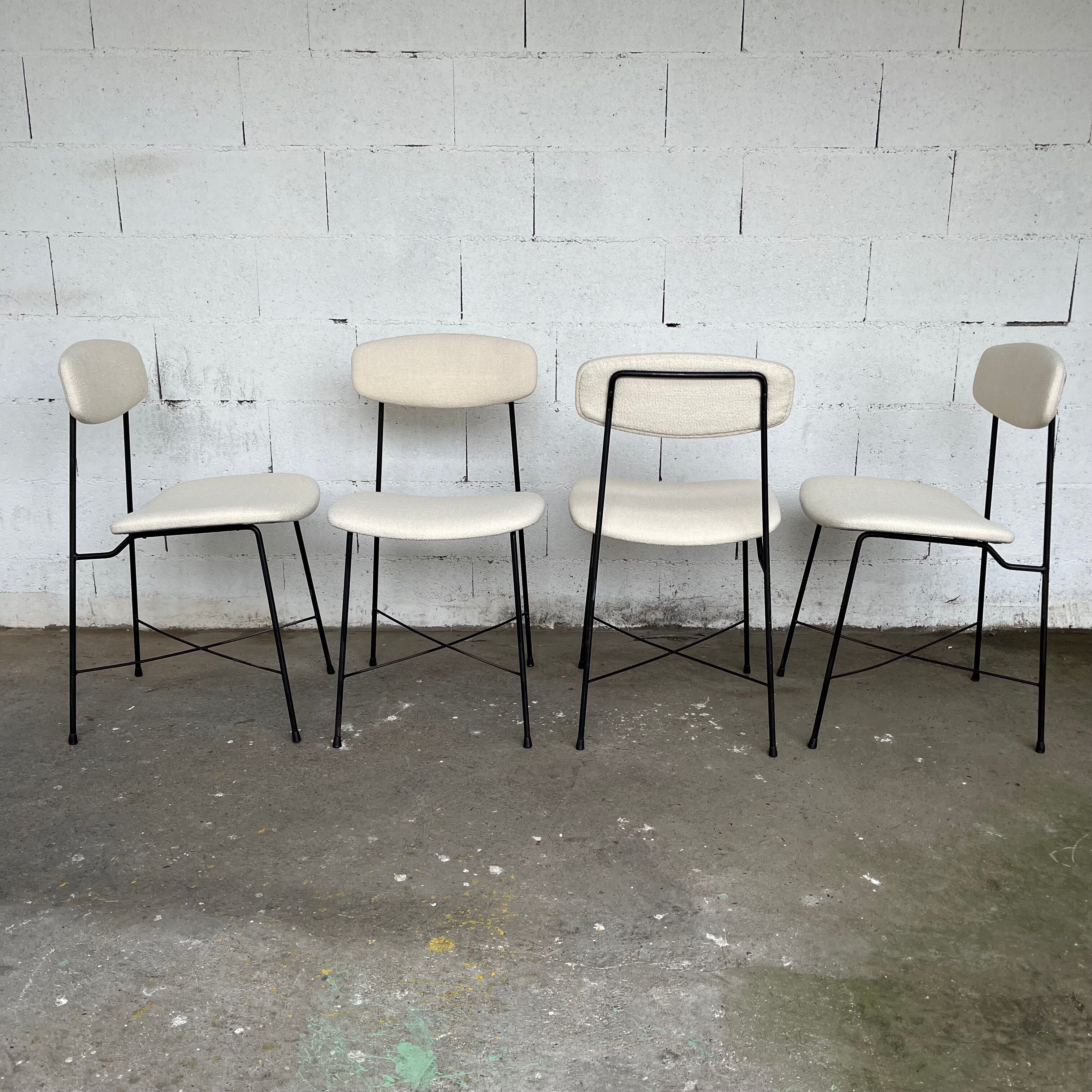 4 chairs by georges coslin for faram - italy 1958