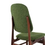 Ensemble de 6 chaises de salle à manger en teck hollandais design vintage