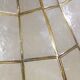 Chandelier suspension mother-of-pearl and brass