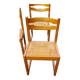 Set de 8 chaises en orme et paille Maison Regain