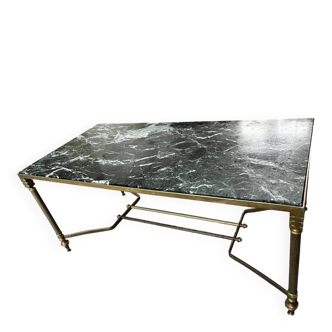 Art Deco coffee table in green marble – An elegant and refined piece.