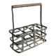 8-hole bottle holder, zinc and wood