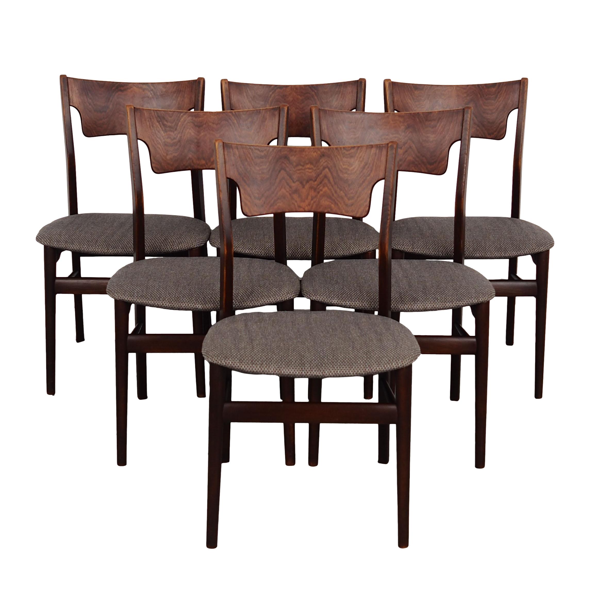 Set of six oak chairs, Danish design, 1970s, production: Denmark
