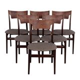 Set of six oak chairs, Danish design, 1970s, production: Denmark