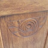 Glazed art deco gilded oak library