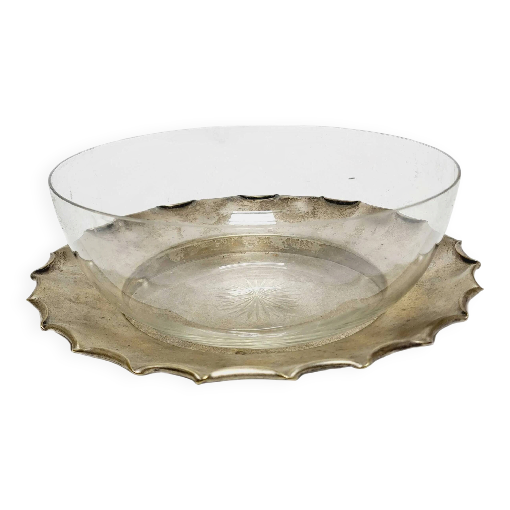 AVX Norblin Art Deco Tray with Glass Insertion