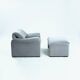 Chaise Maralunga avec repose-pieds par Vico Magistretti pour Cassina, années 1970