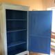 Wardrobe a door in white wood painted gray