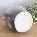Owl vase in glazed ceramic