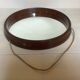Vintage brown plastic round mirror