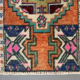Small Vintage Turkish Rug 81x46 cm, Short Runner, Tribal, Shabby, Mini Carpet