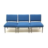 Vintage blue 3-seater sofa/set of 3 armchairs from the 1970s