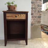 Vintage compass leg bedside cabinet