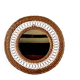 Miroir rond rotin 1950