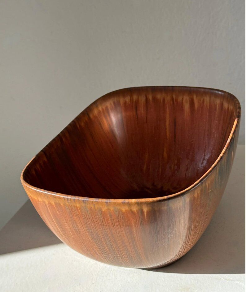 Bol en grès par Carl-Harry Stålhane pour Rörstrand, Suède, années 1960