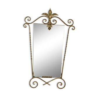 Mirror wrought iron frame