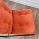 Fauteuil velours orange années 80
