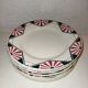 9 vintage dessert plates with Art Deco decor